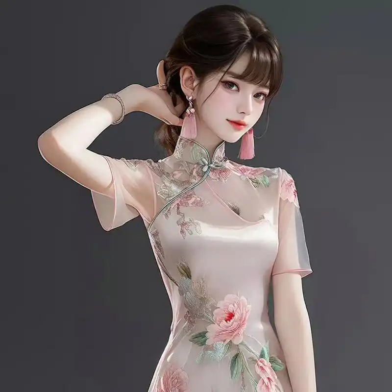 古风旗袍女生头像#ai绘画