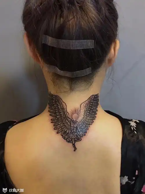 天使之翼_纹身图案手稿图片_刘鑫的纹身作品集