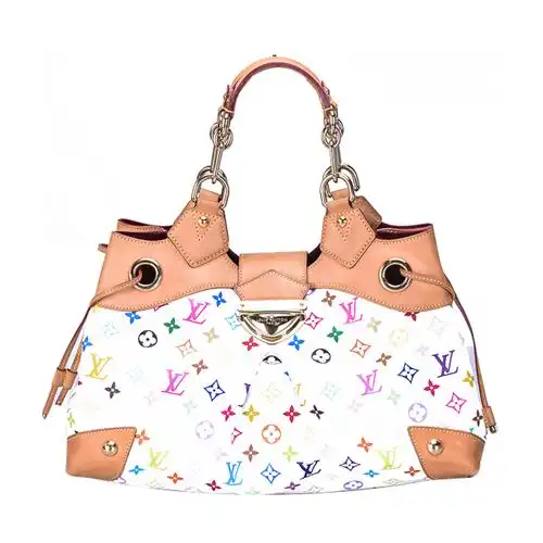 [9.0新]路易威登lv女士白三彩大号手提包10007325