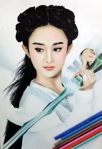 彩铅手绘教程花千骨手绘步骤图太牛逼了多人物话不多说先收藏