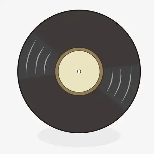 卡通唱片设计矢量图