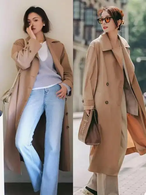 春天怎么穿才时髦试试这些风衣的搭配示范时髦显瘦更高级