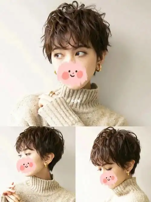 97女生超短发烫发分享 天津烫发 短发烫发 蓬松纹理质感短发