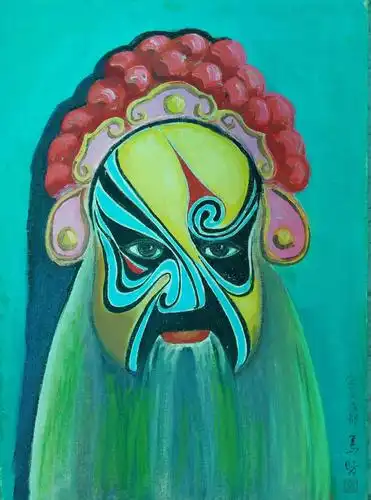 马曙光绘制京剧脸谱人物欣赏