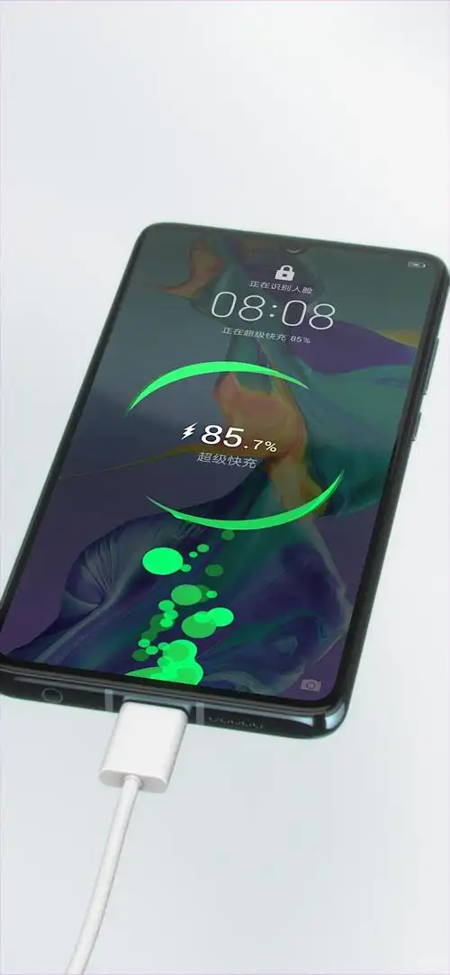 华为手机充电显示红色闪电标志(华为超级快充图标解析)