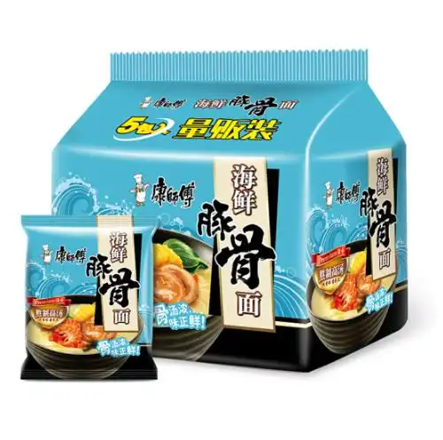 康师傅 方便面 ksf 海鲜豚骨袋面 五连包 *2件