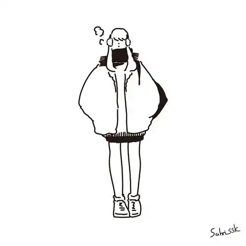 一组简笔风人物插图 ins:sabi_illustration