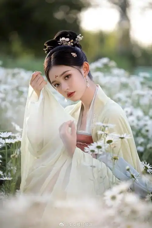 林允花间古装大片轻纱摇曳好似仙女下凡