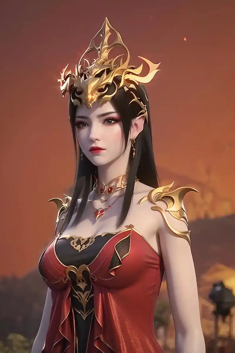 女王新装.#彩鳞 #美杜莎 #ai绘画 #国漫女神 #高清壁 - 抖音