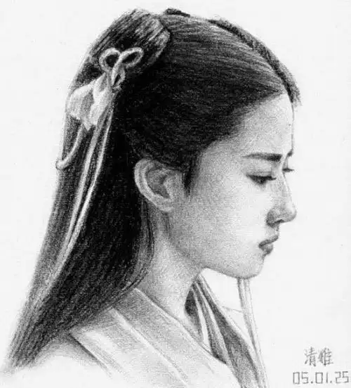 明星素描画像合集! 迪丽热巴楚楚可怜 鹿晗清秀可爱