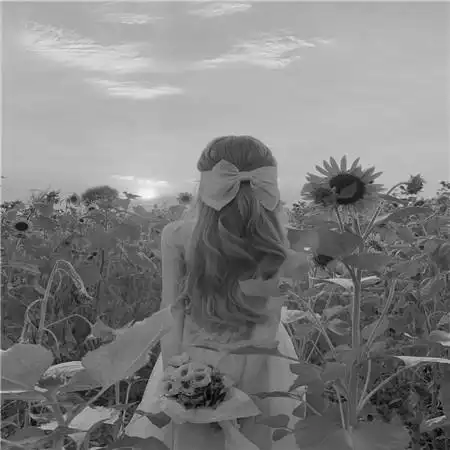 黑白美女个性头像高清图片