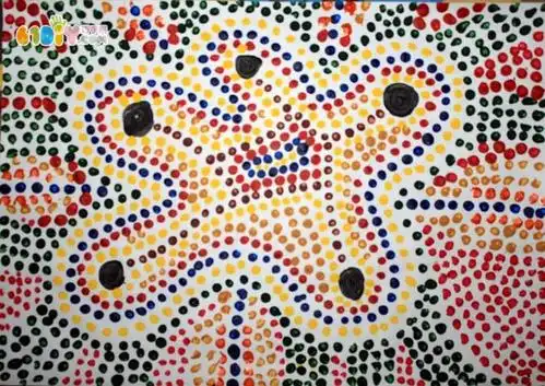 创意绘画——棉签点点画_快乐涂鸦_巧巧手幼儿手工网