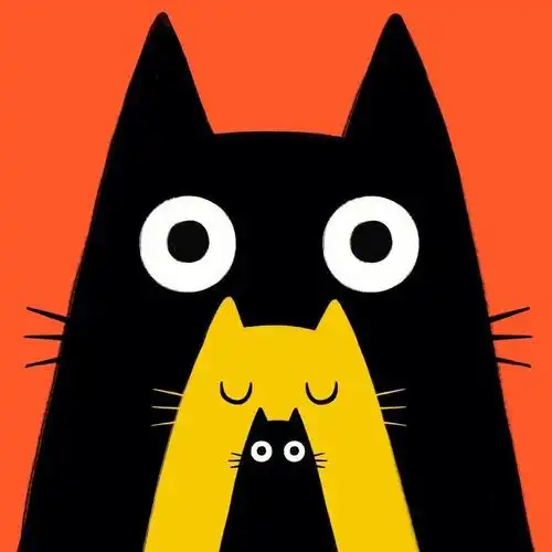 猫咪插画家简单而有趣用小猫抱抱治愈你