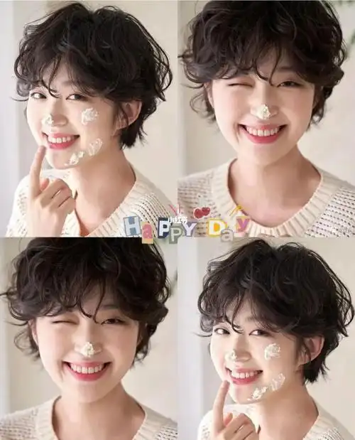 短发烫俏皮可爱风