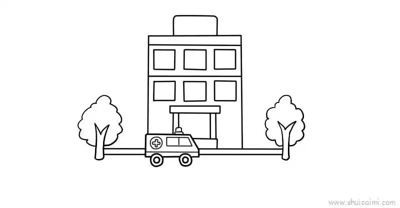 医院儿童画怎么画 医院简笔画简单又好看