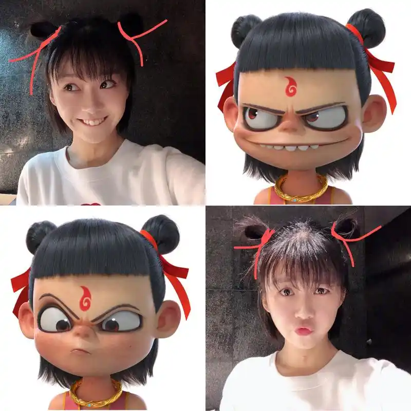 就是她!我们的朋友小哪吒!为国漫电影#哪吒之魔童降世# 加油!