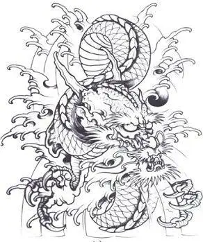 纹身龙手稿
