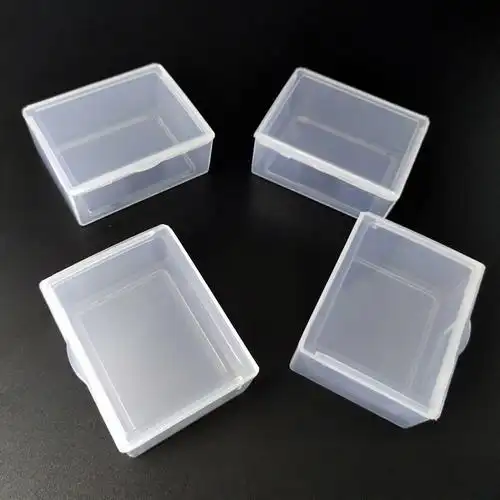 透明pp盒子长方形塑料零件盒包装盒工具迷你带盖收纳盒饰品收纳盒
