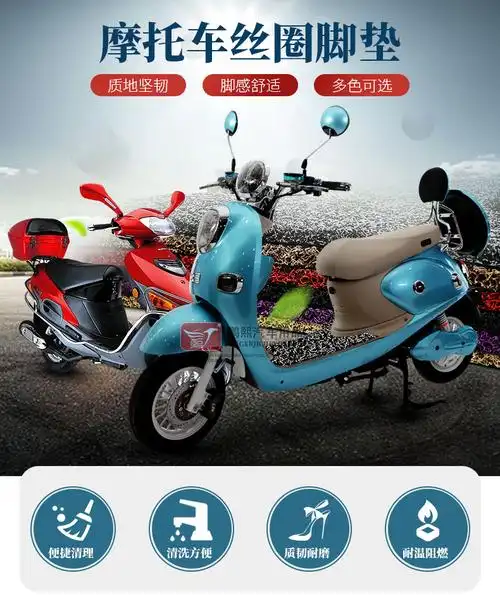 适用爱玛小马丁p222tza-l4824标准版电动车 tdt1121z改装丝圈脚垫 小