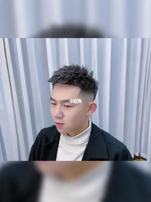 男士摩根烫男生烟花烫锡纸纹理感很强