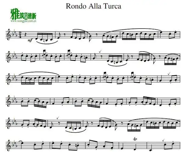 土耳其进行曲小号谱