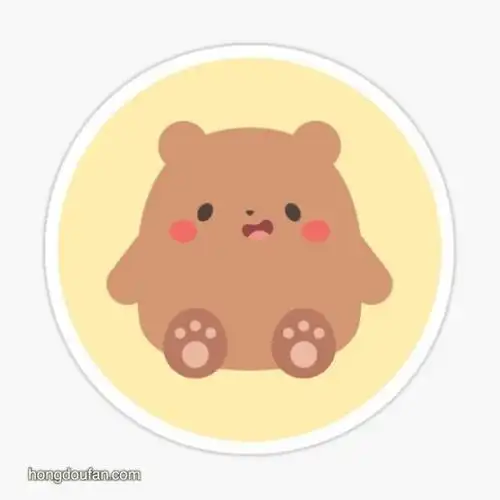 可爱的圆形小熊宝宝简笔画卡通大全