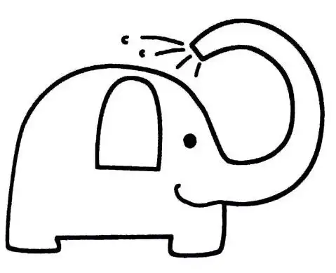 大象动物馆简笔画