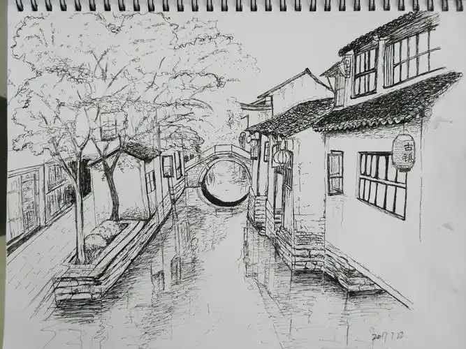 21天速写建筑练习小汇