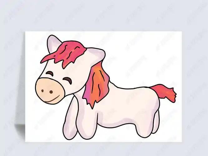 手绘卡通动物马儿q版可爱卡通萌萌哒小动物十二生肖png元素