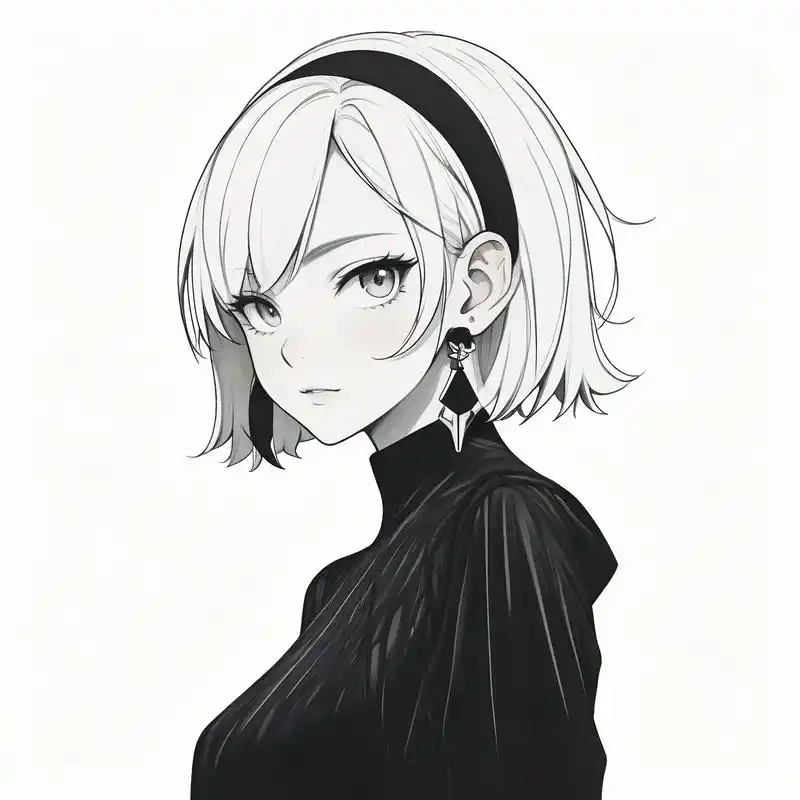 黑白头像女,冷酷又霸气90