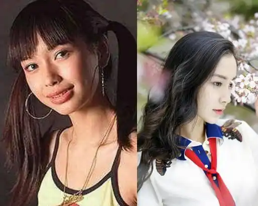 杨幂出道前很青涩