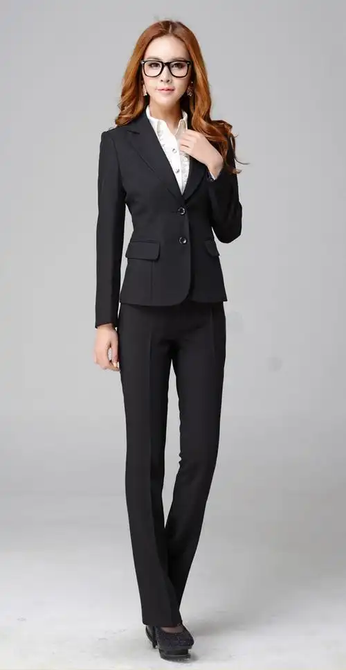 女装 职业正装裤子ol女士修身白领西装裤商务休闲面试长裤图片_3