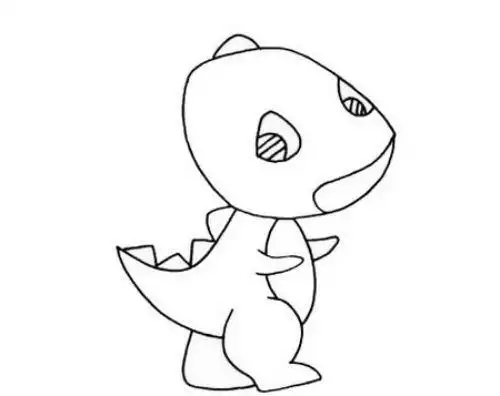 凶猛霸王龙简笔画一步一步画法,图片,简笔画-学笔画