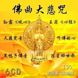 t30美丽厦门发烧碟音乐大悲咒心经梵音佛曲教汽车载cd光盘歌曲