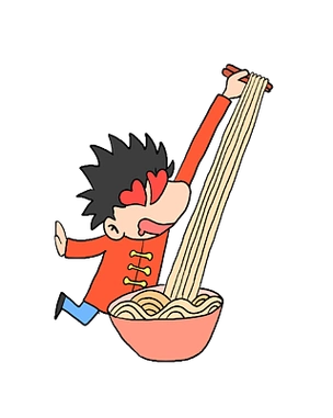 筷子拿着面条龙抬头吃饭的小男孩刷牙男孩女孩情侣卡通矢量国际爱牙日