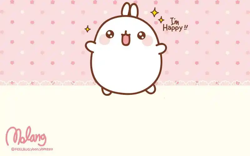 韩国可爱胖乎乎卡通兔子高清桌面壁纸