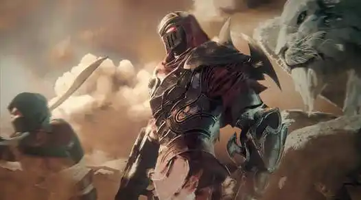 英雄联盟戴狮子的蒙面帅气英雄桌面壁纸