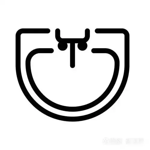 洗脸盆黑白图标简单线条说明