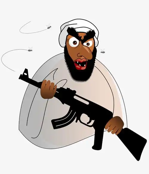 拿着枪的恐怖分子