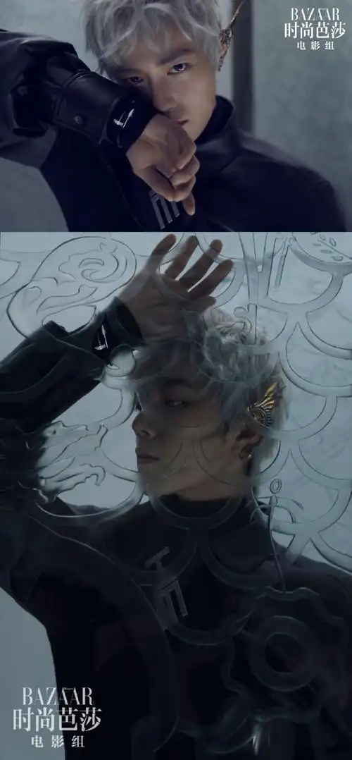 男演员白发造型#肖战4年前拍了这组白发精灵造型,超前且惊艳,如同