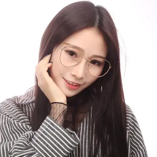 2019新款眼镜框 珍珠镜腿网红眼镜架可配近视女大脸潮复古平光镜