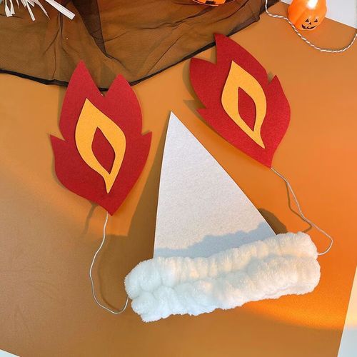 阿猫顿 万圣节袁湘琴头饰扮鬼搞怪发箍可爱幽灵鬼火发带道具装饰发 袁