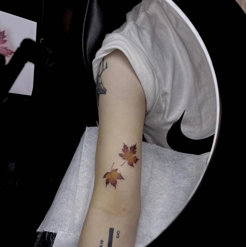 最新枫叶纹身图案大全男女枫叶纹身的含义9