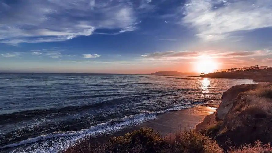 唯美意境晚霞美景桌面壁纸