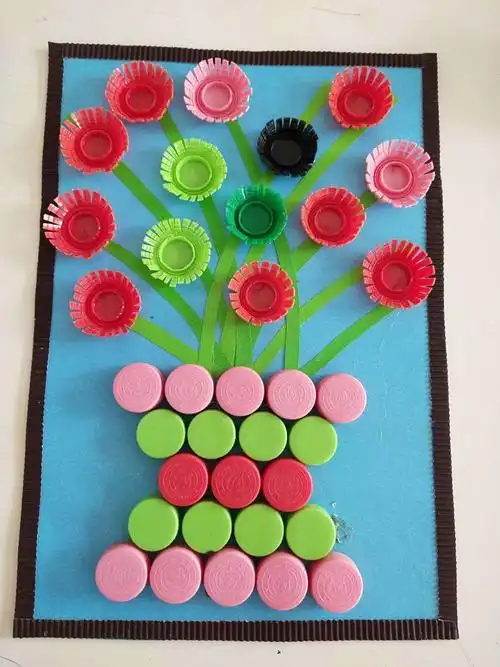 "妙手童心"海楼镇亚克布拉克村幼儿园开展废物利用手工大赛