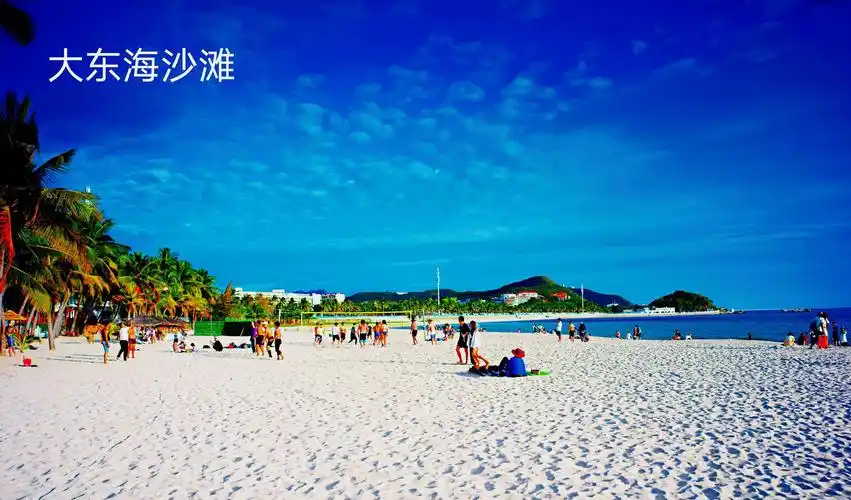 海南岛,祖国的南大门,风光秀丽,沙滩,海岸波光粼粼,椰树扑簌迷离