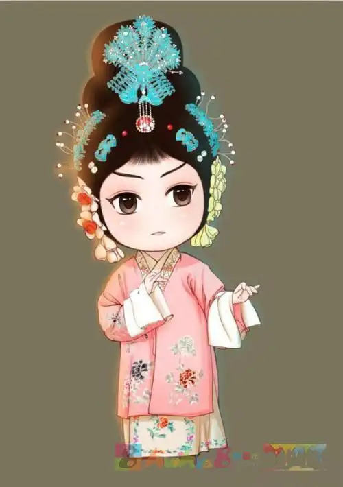 戏曲绘画作品简笔画