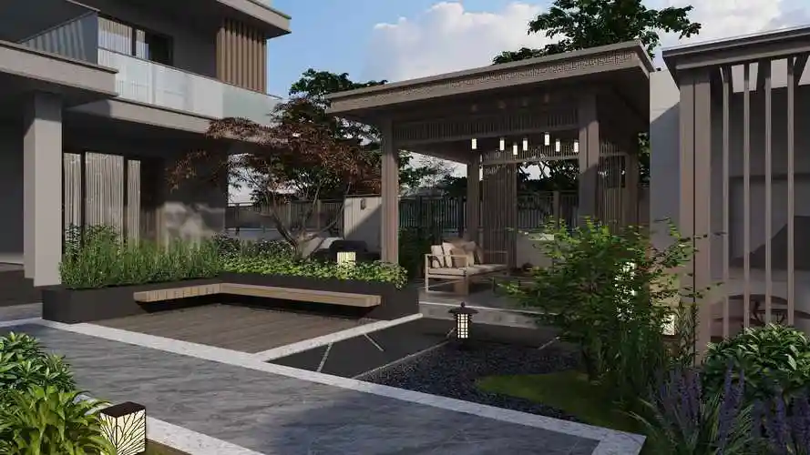 庭院斜坡入口大门设计