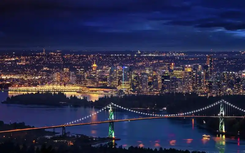 4k电脑平板电视机2880x1800温哥华市中心夜景壁纸 - 人文景观 - 好4k