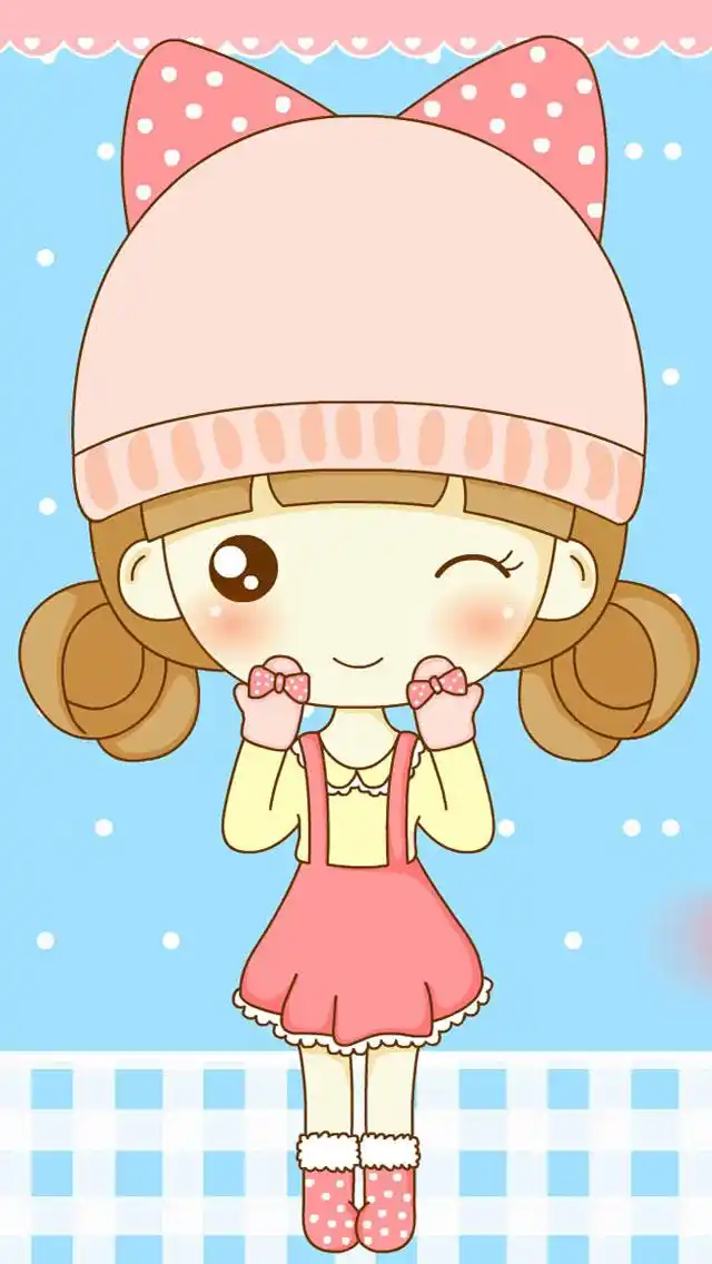 可爱卡通图片萌版女生头像iphone手机壁纸